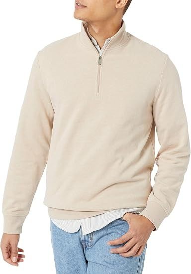 Immagine di Beige Quarter-Zip Sweatshirt 4